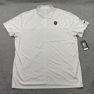 Nike CN5895-100 Mens XXL NBA Cleveland Cavaliers White Dri-FIT Coach Polo Shirt